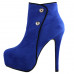 Show Story Hot Two Tone Button Platform Stiletto Heel Party Ankle Bootie,LF80829