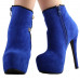 Show Story Hot Two Tone Button Platform Stiletto Heel Party Ankle Bootie,LF80829