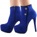 Show Story Hot Two Tone Button Platform Stiletto Heel Party Ankle Bootie,LF80829