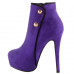 Show Story Hot Two Tone Button Platform Stiletto Heel Party Ankle Bootie,LF80829