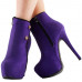 Show Story Hot Two Tone Button Platform Stiletto Heel Party Ankle Bootie,LF80829