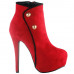 Show Story Hot Two Tone Button Platform Stiletto Heel Party Ankle Bootie,LF80829