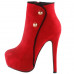 Show Story Hot Two Tone Button Platform Stiletto Heel Party Ankle Bootie,LF80829