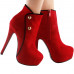 Show Story Hot Two Tone Button Platform Stiletto Heel Party Ankle Bootie,LF80829