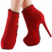 Show Story Hot Two Tone Button Platform Stiletto Heel Party Ankle Bootie,LF80829