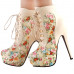 Show Story Black/Pink/Purple Lace Up Stiletto Heel Gothic Ankle Boots,LF80831