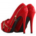 Show Story Punk Multi-Colour Zip Peeptoe Platform High Heel Stiletto Pump,LF80836