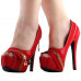 Show Story Punk Multi-Colour Zip Peeptoe Platform High Heel Stiletto Pump,LF80836