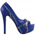 Show Story Punk Multi-Colour Zip Peeptoe Platform High Heel Stiletto Pump,LF80836