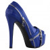 Show Story Punk Multi-Colour Zip Peeptoe Platform High Heel Stiletto Pump,LF80836