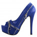 Show Story Punk Multi-Colour Zip Peeptoe Platform High Heel Stiletto Pump,LF80836