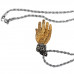 SCOO Fashion Hand of Buddha Buddhist Symbol Natural Stone Amulet Pendant Necklace 