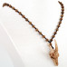 SCOO Handmade Bone Carving Antelope Skull Pendant Tribal Totem Necklace - Outdoor Amulet Jewelry 