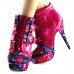 Show Story Punk Buckle Night Sky High Heel Stiletto Platform Ankle Boots