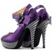 Ladies Flower Ankle Strap Stripe Platform Stiletto EVE Pumps