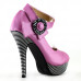 Ladies Flower Ankle Strap Stripe Platform Stiletto EVE Pumps