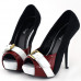 Hot Three Tone Peeptoe Buckle Platform High Heel Party Pumps