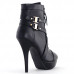 Sexy Punk Strap Buckles Zip High Heel Platform Ankle Boots