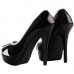 Black White Piano Print Two Tone Platform High Heel Stiletto Pumps