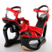 Sexy Black Red Criss Cross Heart Heel Wedge Platform Sandals