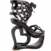 SHOW STORY Punk Black Spider Web Lace-Up Heart Heel Wedge Platform Club Sandals