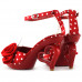 Show Story Strappy Ankle Strap Bride Wedding Dancing Heart Heels Sandals LF60803