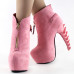 Show Story Trendy Buckle Zip High-top Bone Heel Platform Ankle Boots,LF80620