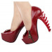 SHOW STORY Womens Skull Zipper Peeptoe Platform Bone Heel Club Pumps,LF80624