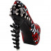 Show Story Rock Butterfly Stud Cut-out Peep-toe Platform Bone Heel Pumps,LF80626