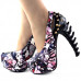 Show Story Rock Butterfly Stud Cut-out Peep-toe Platform Bone Heel Pumps,LF80626