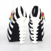 Show Story Black White Stripe 3 Strap Platform Bone Heel Mary Jane Pumps,LF80636