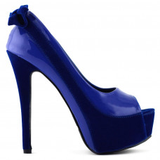 Sexy Two Tone Peeptoe Bow Stiletto Platform High Heels Pumps