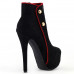 Show Story Hot Two Tone Button Platform Stiletto Heel Party Ankle Bootie,LF80829