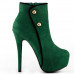 Show Story Hot Two Tone Button Platform Stiletto Heel Party Ankle Bootie,LF80829