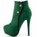 Show Story Hot Two Tone Button Platform Stiletto Heel Party Ankle Bootie,LF80829