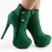 Show Story Hot Two Tone Button Platform Stiletto Heel Party Ankle Bootie,LF80829