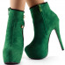 Show Story Hot Two Tone Button Platform Stiletto Heel Party Ankle Bootie,LF80829