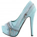 Show Story Punk Multi-Colour Zip Peeptoe Platform High Heel Stiletto Pump,LF80836