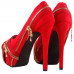 Show Story Punk Multi-Colour Zip Peeptoe Platform High Heel Stiletto Pump,LF80836