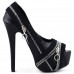 Show Story Punk Multi-Colour Zip Peeptoe Platform High Heel Stiletto Pump,LF80836