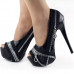 Show Story Punk Multi-Colour Zip Peeptoe Platform High Heel Stiletto Pump,LF80836