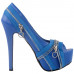 Show Story Punk Multi-Colour Zip Peeptoe Platform High Heel Stiletto Pump,LF80836