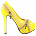 Show Story Punk Multi-Colour Zip Peeptoe Platform High Heel Stiletto Pump,LF80836