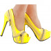 Show Story Punk Multi-Colour Zip Peeptoe Platform High Heel Stiletto Pump,LF80836