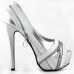 Show Story Punk Multi-Colour Zip Peeptoe Platform High Heel Stiletto Pump,LF80836