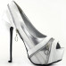 Show Story Punk Multi-Colour Zip Peeptoe Platform High Heel Stiletto Pump,LF80836