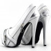 Show Story Punk Multi-Colour Zip Peeptoe Platform High Heel Stiletto Pump,LF80836