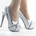 Show Story Punk Multi-Colour Zip Peeptoe Platform High Heel Stiletto Pump,LF80836