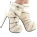 Punk Zip Gothic Round Toe Platform Stiletto Ankle Boots Pumps